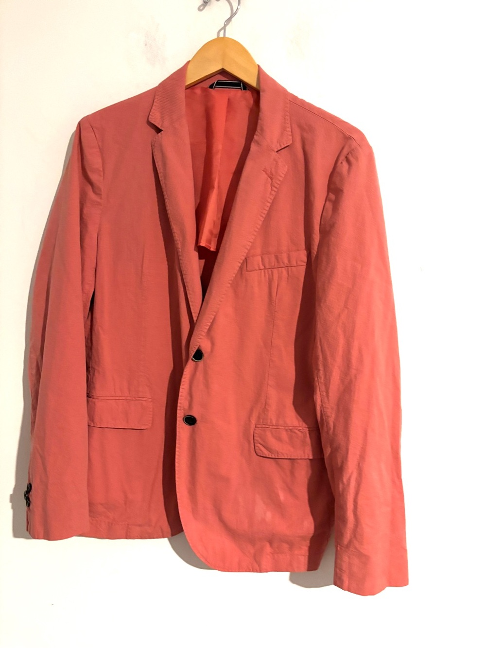 GANT Size 50 single-breasted blazer vibrant coral / salmon Weekender Fit